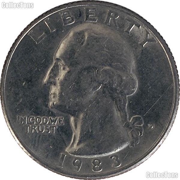 1983-D Washington Quarter Circulated Coin Good or Better