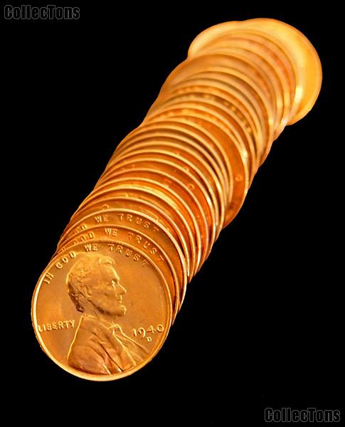 1940-D Lincoln Wheat Cent in Uncirculated Condition from Original Roll