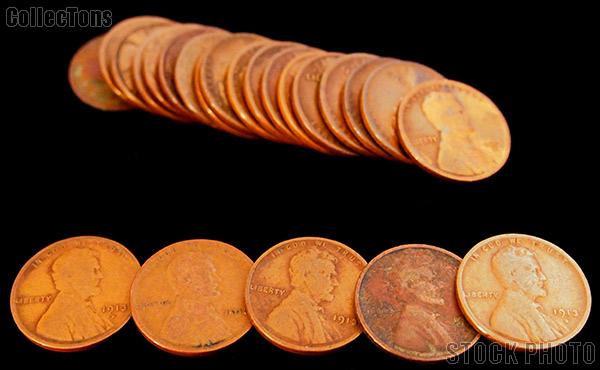 1913-D Lincoln Wheat Cent ROLL