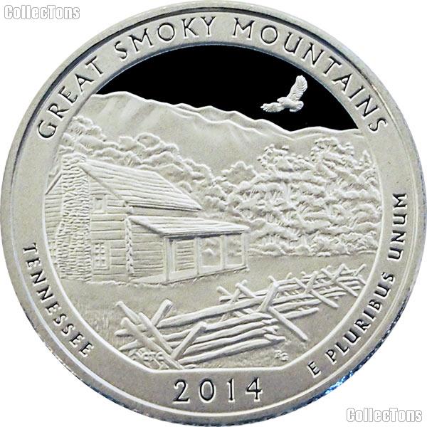 2014-S Tennessee Great Smoky Mountains National Park Quarter GEM SILVER PROOF America the Beautiful