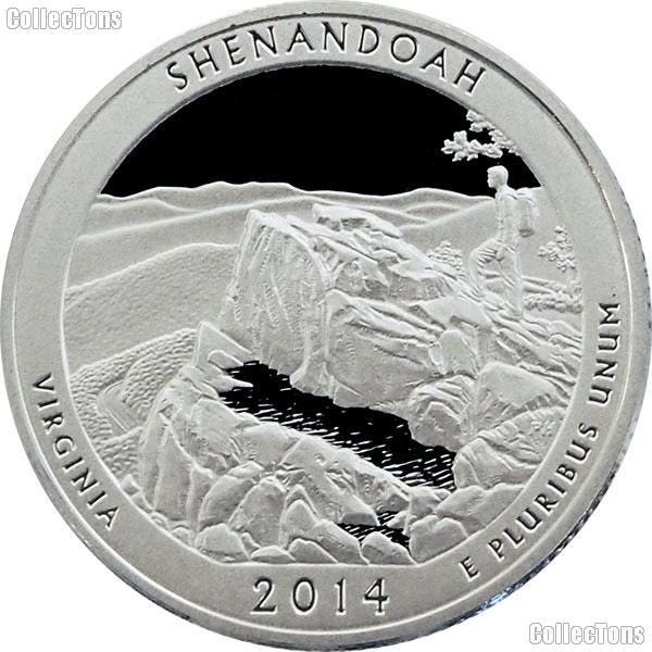 2014-S Virginia Shenandoah National Park Quarter GEM PROOF America the Beautiful