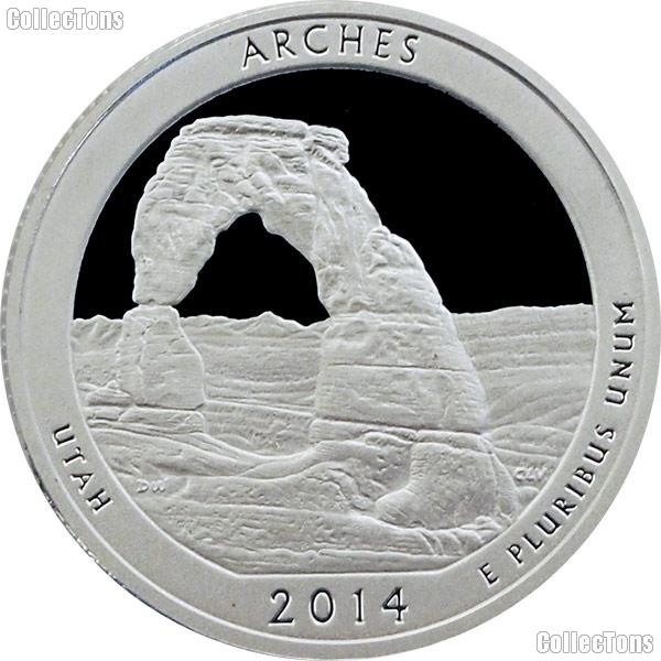 2014-S Utah Arches National Park Quarter GEM SILVER PROOF America the Beautiful