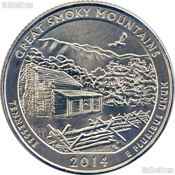 2014-D Tennessee Great Smoky Mountains National Park Quarter GEM BU America the Beautiful