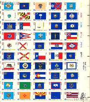 1976 Fifty State Flags 13 Cent US Postage Stamp MNH Sheet of 50 Scott #1633 - #1682