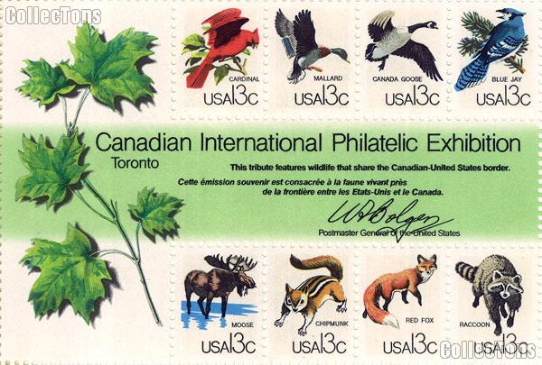 1978 CAPEX Issue - Wildlife from Canadian / US Border 13 Cent US Postage Stamp MNH Sheet of 48 Scott# 1757