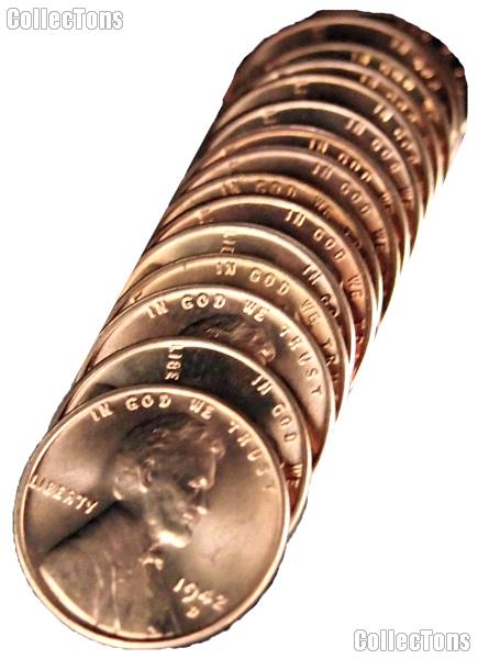 1942-D Lincoln Wheat Cent in Uncirculated Condition from Original Roll