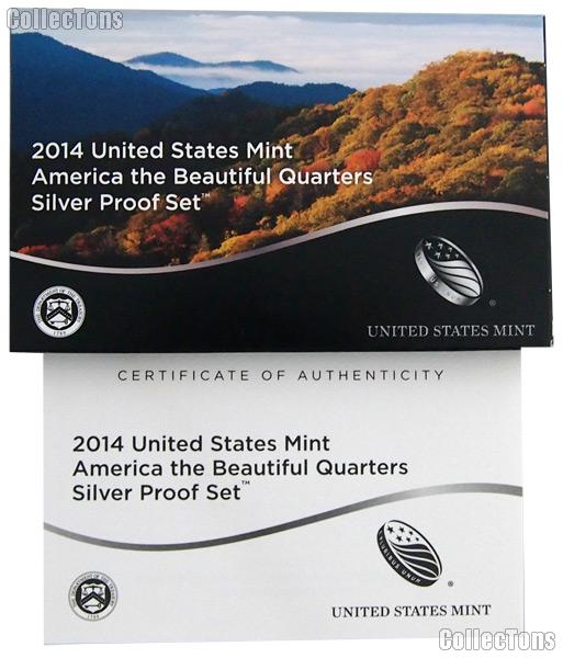 2014 SILVER QUARTER PROOF SET OGP Replacement Box and COA