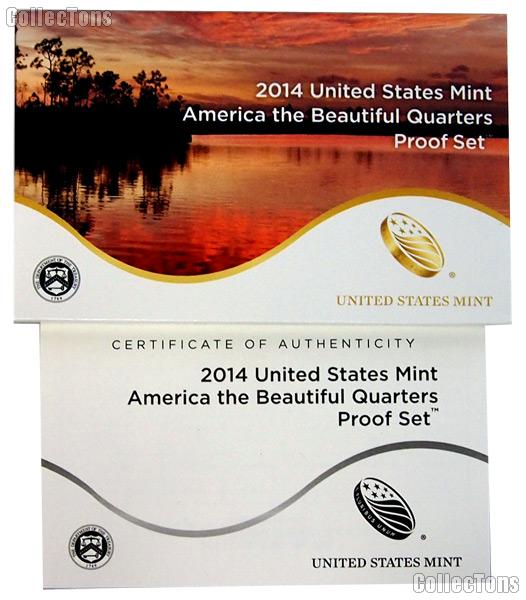 2014 U.S. Mint QUARTER Proof Set OGP Replacement Box and COA