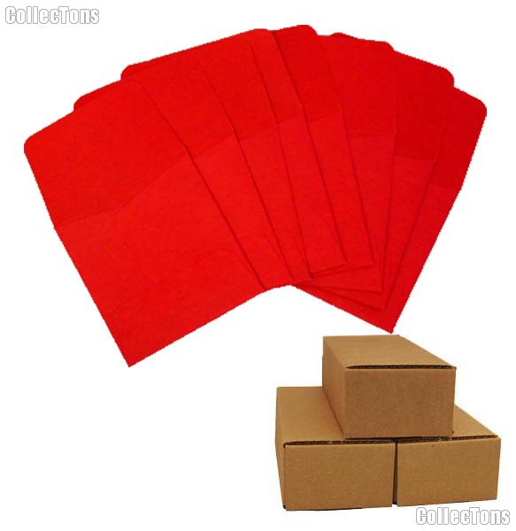 500 2x2 Red Paper Coin Envelopes for Cents