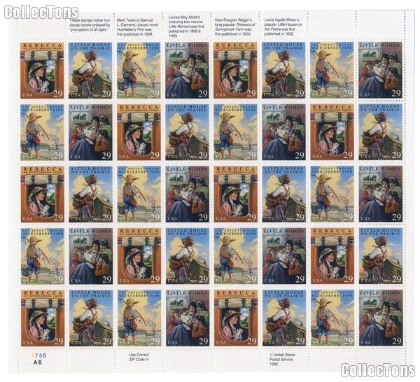1993 Classic Books 29 Cent US Postage Stamp MNH Sheet of 40 Scott 2785