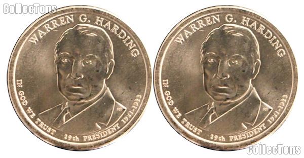 2014 P & D Warren Harding Presidential Dollar GEM BU 2014 Harding Dollars
