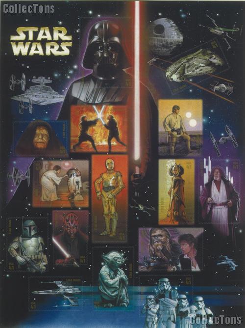 2007 Star Wars 41 Cent US Postage Stamp Unused Sheet of 15 Scott #4143