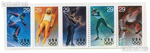 1994 Winter Olympics 29 Cent US Postage Stamp MN Sheet of 20 Scott #2807 - #2811