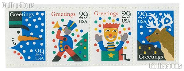 1993 Christmas Greetings 29 Cent US Postage Stamp MNH Sheet of 50 Scott #2791 - #2794