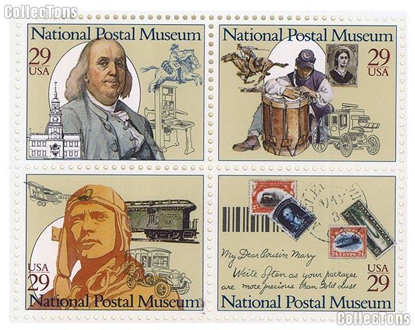 1993 National Postal Museum 29 Cent US Postage Stamp MNH Sheet of 20 Scott #2779 - #2782