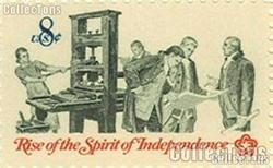 1973 Rise of the Spirit of Independence - Printers and Patriots Examining Pamphlet 8 Cent US Postage Stamp MNH Sheet of 50 Scott #1476