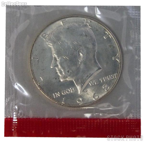 1968-D Kennedy Silver Half Dollar BU in Mint Cello