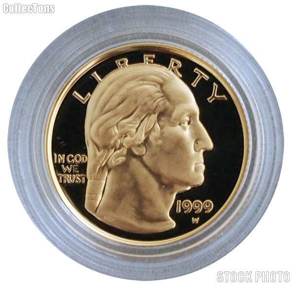 1999-W George Washington Bicentennial PROOF $5 Gold Commemorative Coin