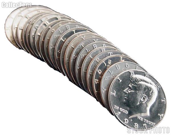 1987-P BU Kennedy Half Dollar Roll - 20 Coins