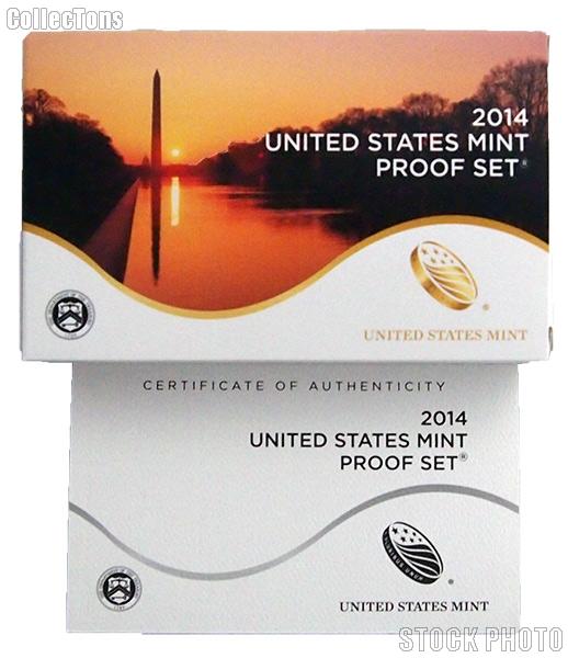 2014 U.S. Mint Proof Set OGP Replacement Box and COA
