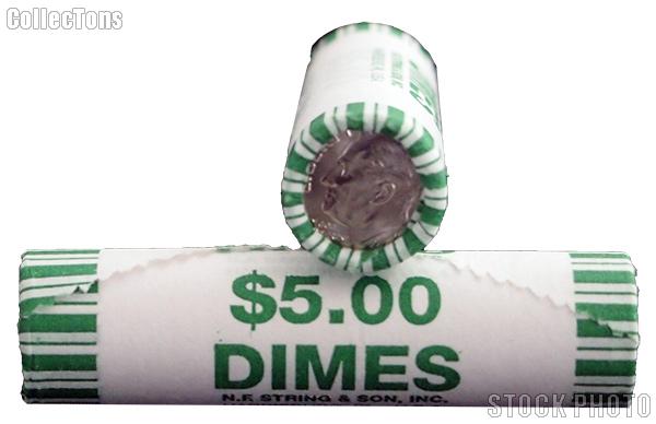 2015-P Roosevelt Dime Bank Wrapped Roll 50 Coins Gem BU