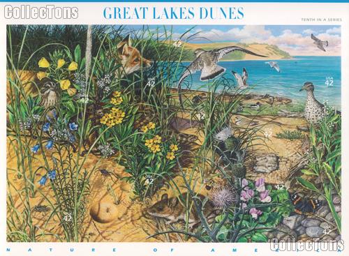 2008 Great Lakes Dunes 42 Cent US Postage Stamp Unused Sheet of 10 Scott #4352
