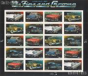 2008 Automobiles of the 1950s 42 Cent US Postage Stamp Unused Sheet of 20 Scott #4353 - #4357