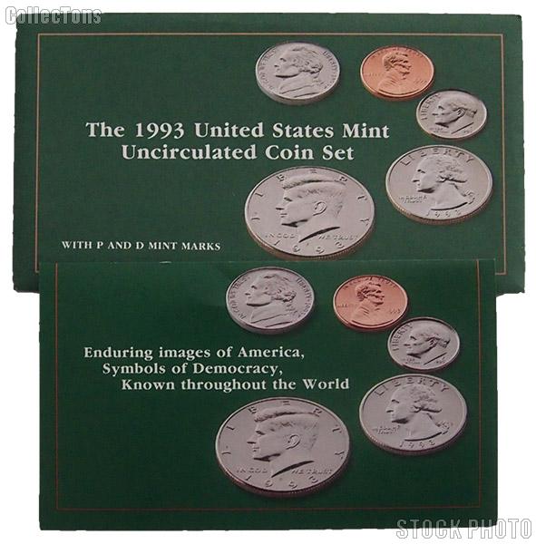 1993 U.S. Mint Uncirculated Set OGP Replacement Envelope and COA