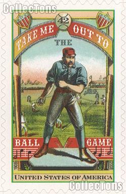 2008 "Take Me Out To The Ballgame" 42 Cent US Postage Stamp Unused Sheet of 20 Scott #4341