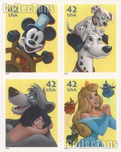 2008 Imagination - Art of Disney 42 Cent US Postage Stamp Unused Sheet of 20 Scott #4342 - #4345