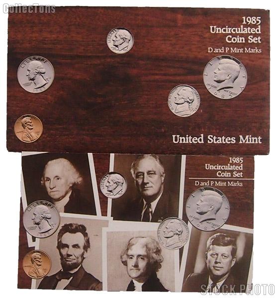 1985 U.S. Mint Uncirculated Set OGP Replacement Envelope and COA