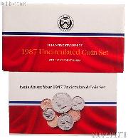 1987 U.S. Mint Uncirculated Set OGP Replacement Envelope and COA