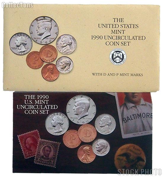 1990 U.S. Mint Uncirculated Set OGP Replacement Envelope and COA