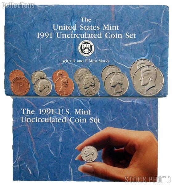 1991 U.S. Mint Uncirculated Set OGP Replacement Envelope and COA