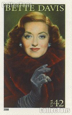 2008 Bette Davis 42 Cent US Postage Stamp Unused Sheet of 20 Scott #4350