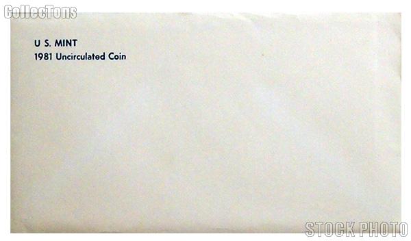 1981 U.S. Mint Uncirculated Set OGP Replacement Envelope