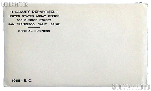 1968 U.S. Mint Uncirculated Set OGP Replacement Envelope
