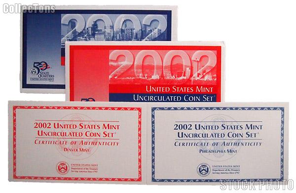 2002 U.S. Mint Uncirculated Set OGP Replacement Envelope and COA