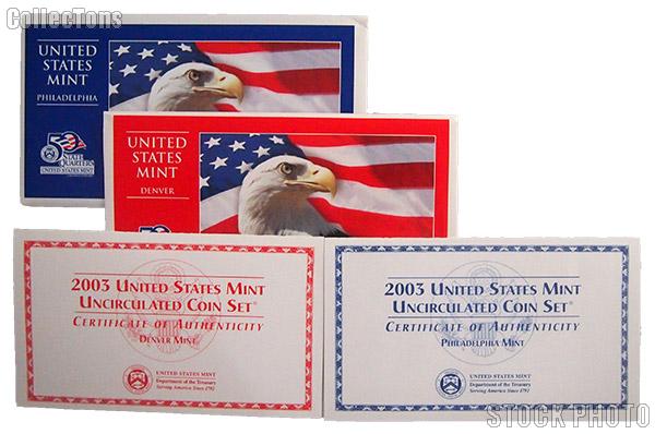 2003 U.S. Mint Uncirculated Set OGP Replacement Envelope and COA