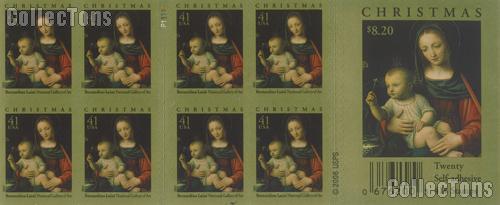 2007 Christmas Madonna of the Carnation 41 Cent US Postage Stamp Unused Booklet of 20 Scott #4206a