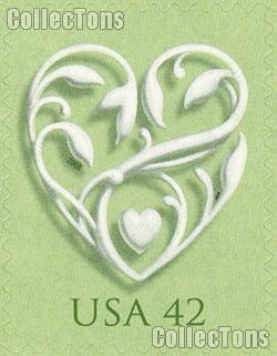 2008 Wedding Hearts 42 Cent US Postage Stamp Unused Sheet of 20 Scott #4271