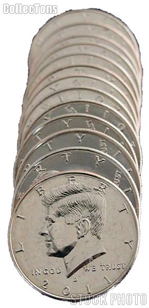 2011-D BU Kennedy Half Dollar Roll - 20 Coins