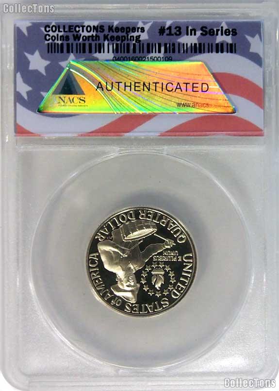 CollecTons Keepers #12 & #13: 1976-S Bicentennial Clad and Silver Washington Quarter Certified in Exclusive ANACS Gem Proof Holder