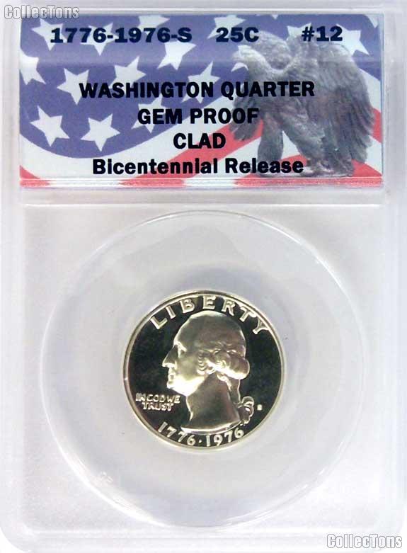 CollecTons Keepers #12 & #13: 1976-S Bicentennial Clad and Silver Washington Quarter Certified in Exclusive ANACS Gem Proof Holder