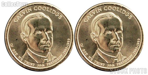2014 P & D Calvin Coolidge Presidential Dollar GEM BU 2014 Coolidge Dollars