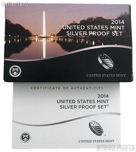 2014 SILVER PROOF SET OGP Replacement Box and COA