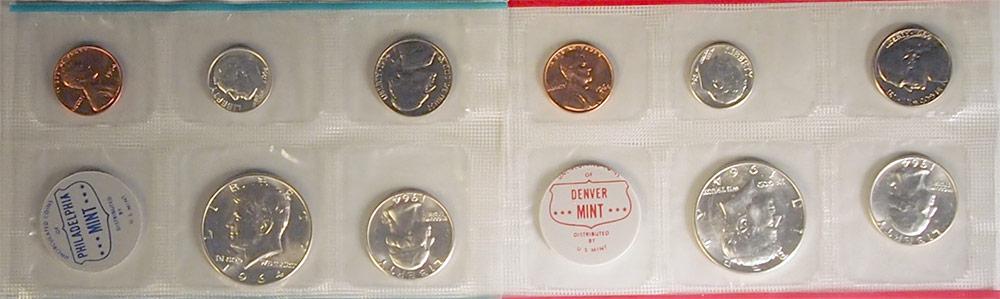 1964 Mint Set - All Original 10 Coin U.S. Mint Uncirculated Set