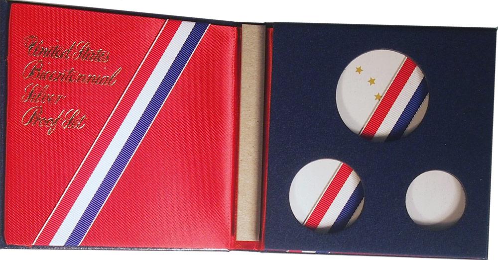 1976 PROOF SET Bicentennial 3 Coin Silver Proof Set