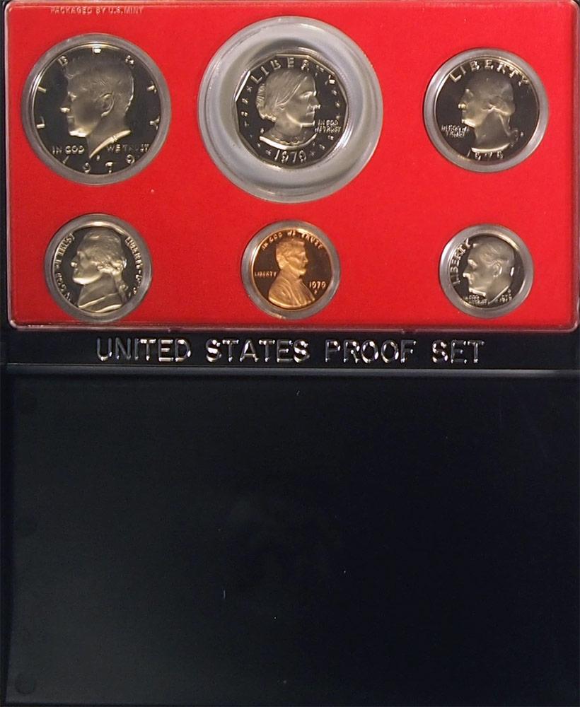 1979 PROOF SET ORIGINAL RARE TYPE 2 CLEAR S 6 Coin U.S. Mint Proof Set