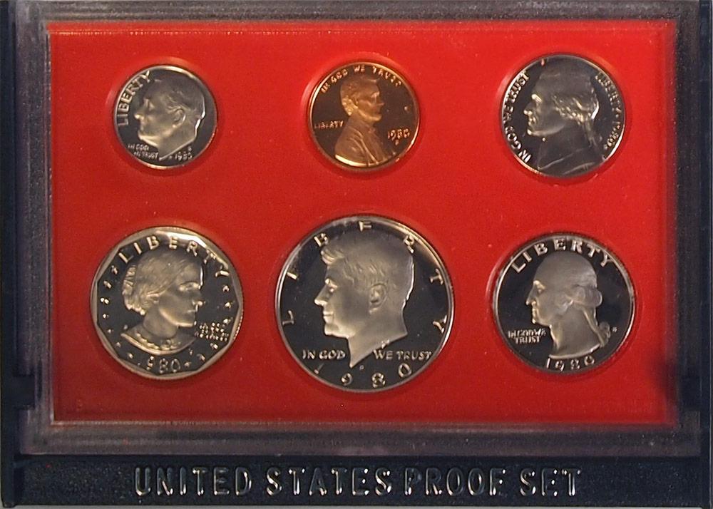 1980 PROOF SET * ORIGINAL * 6 Coin U.S. Mint Proof Set